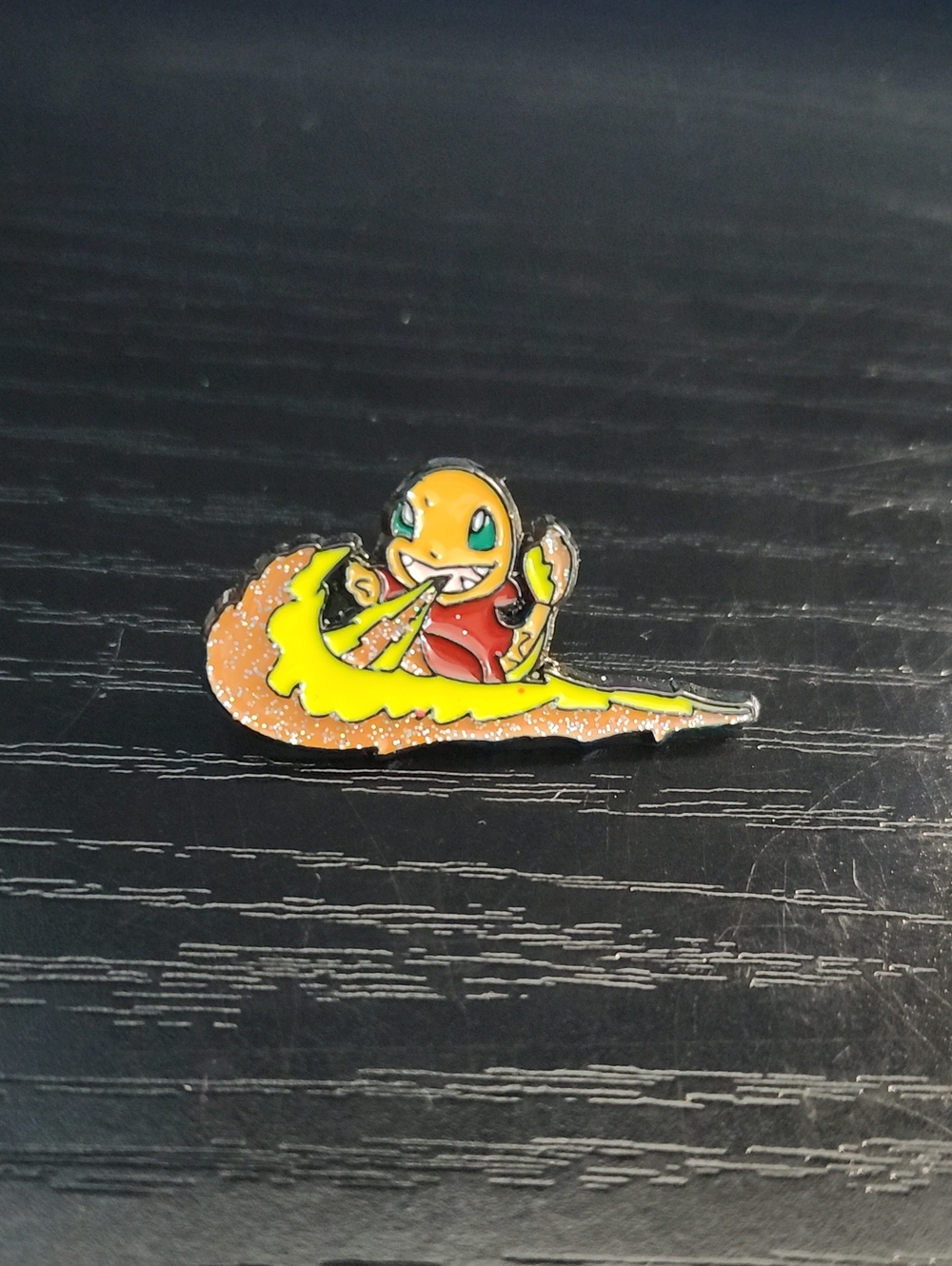 Pokemon Charmander Inspired Swoosh Enamel Pin